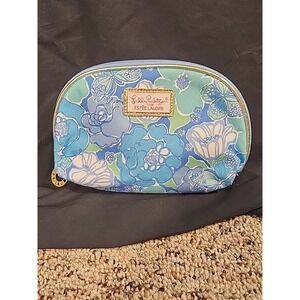 *‎ LILLY PULITZER For Estee Lauder -BLUE -Cosmetic -Makeup -Bag
